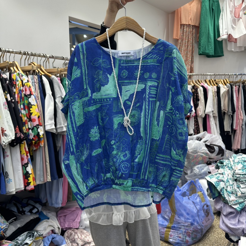 HAPPYBERRY韓國直郵㊣女裝新品時尚休閑25春夏人氣襯衫蕾絲衫HAPPYBERRY襯衫/蕾絲衫