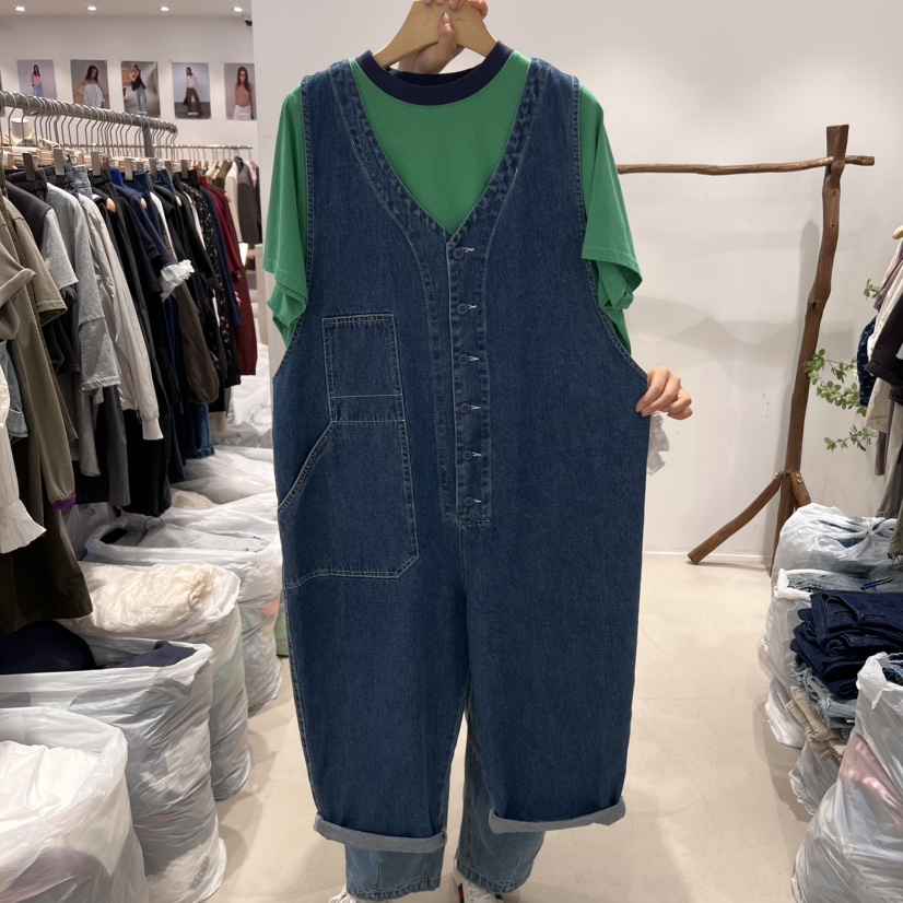 BLOOM韓國直郵㊣東大門實拍女裝新品熱賣休閑背帶褲不含內搭BLOOM-S背帶褲