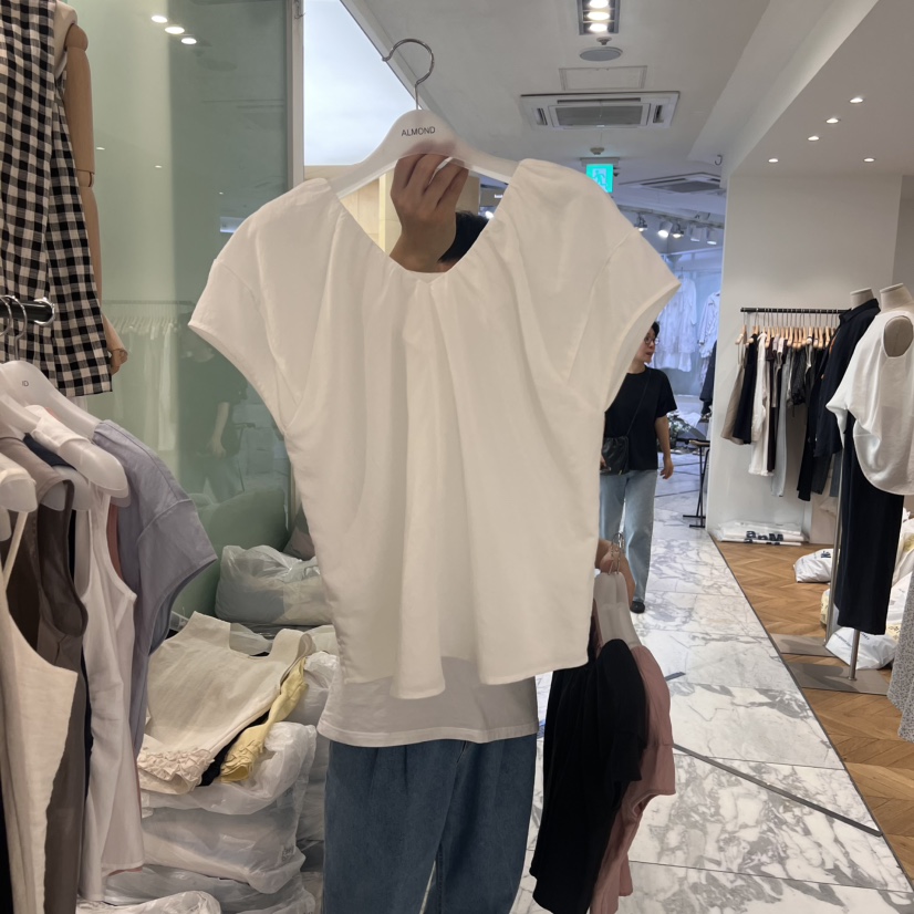 ALMOND直郵韓國代購㊣女裝新品熱賣人氣25春夏休閑襯衫蕾絲衫ALMOND襯衫/蕾絲衫圖色3