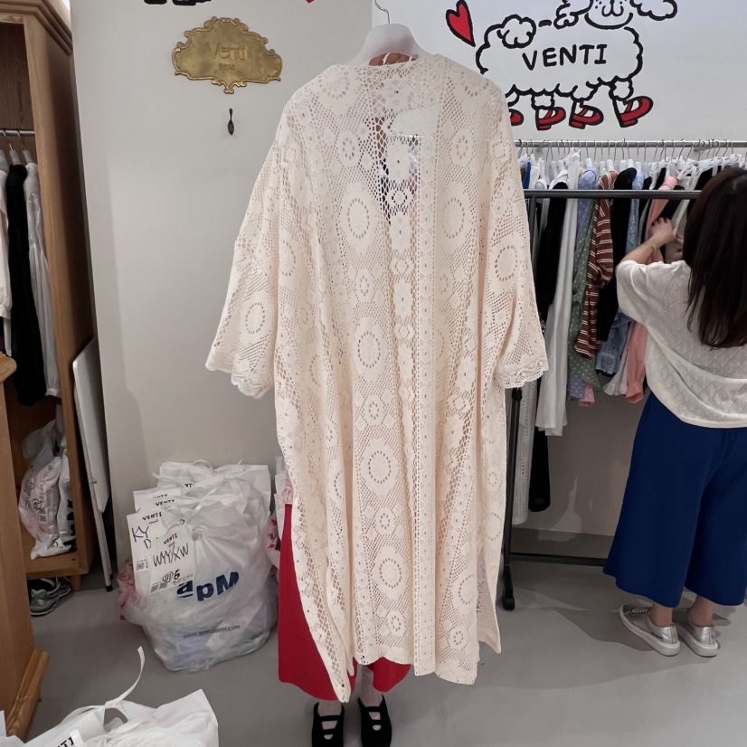 VENTI韓國㊣直郵東大門代購女裝新品25春夏休閑襯衫蕾絲衫開衫VENTI襯衫/蕾絲衫