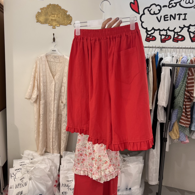 VENTI韓國㊣直郵東大門代購女裝新品時尚推薦休閑25春夏短褲VENTI短褲