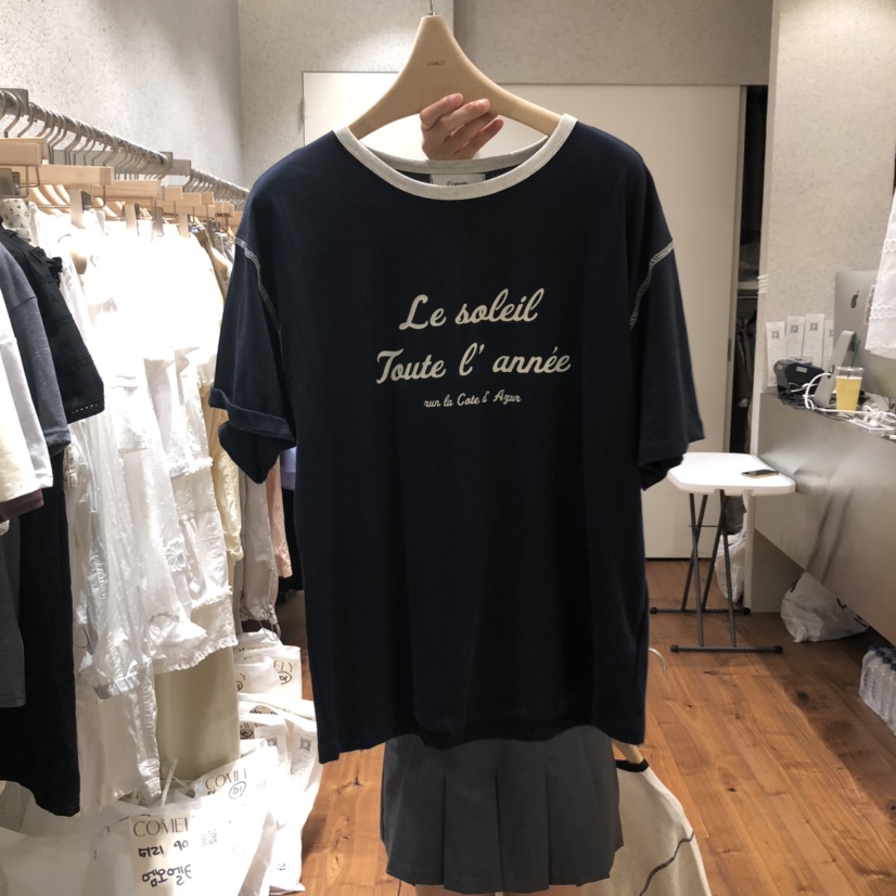 COMELY直郵韓國代購㊣女裝新品人氣休閑推薦熱賣時尚25春夏T恤COMELYT恤圖色2