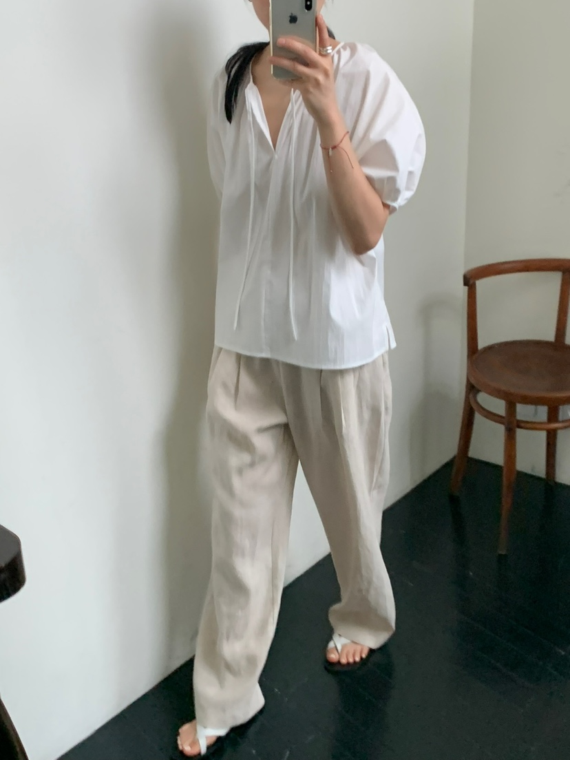 REGULARLY/PLACOR韓國直郵㊣東大門實拍女裝新款推薦休閑褲亞麻REGULARLY/PLACOR休閑褲