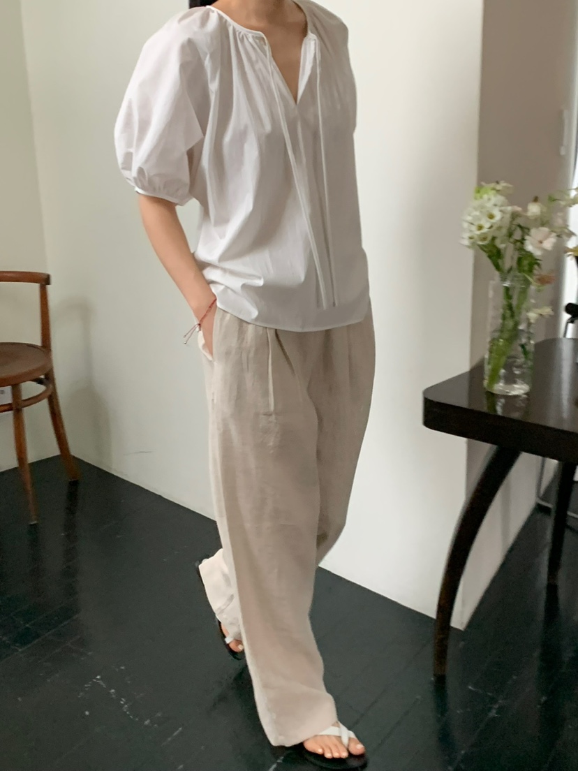 REGULARLY/PLACOR韓國直郵㊣東大門實拍女裝新款推薦休閑褲亞麻REGULARLY/PLACOR休閑褲