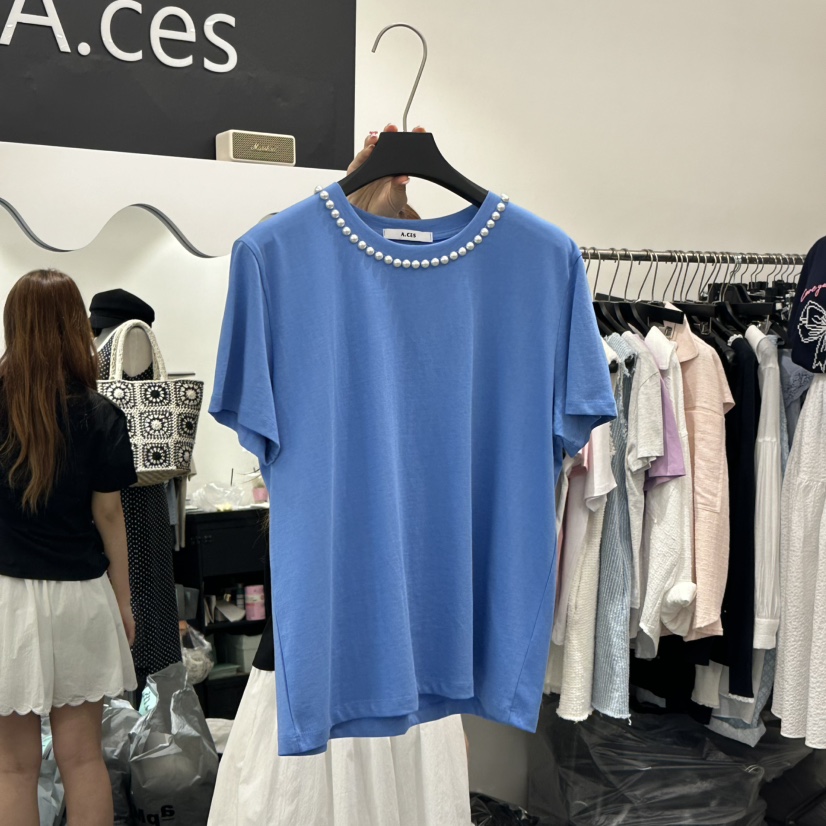 A.CES韓國㊣直郵東大門代購女裝新品人氣25春夏時尚推薦T恤A.CEST恤圖色2