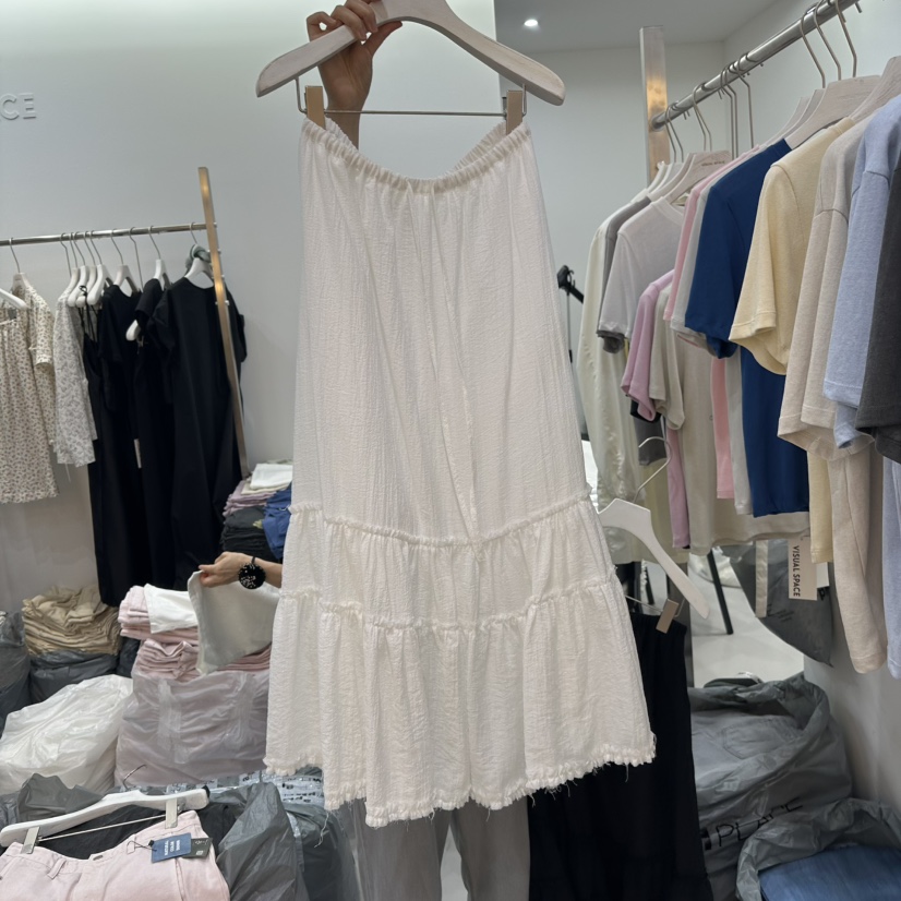 VISUAL SPACE韓國直郵㊣女裝新款25春夏休閑熱賣人氣時尚長裙VISUAL SPACE長裙圖色1