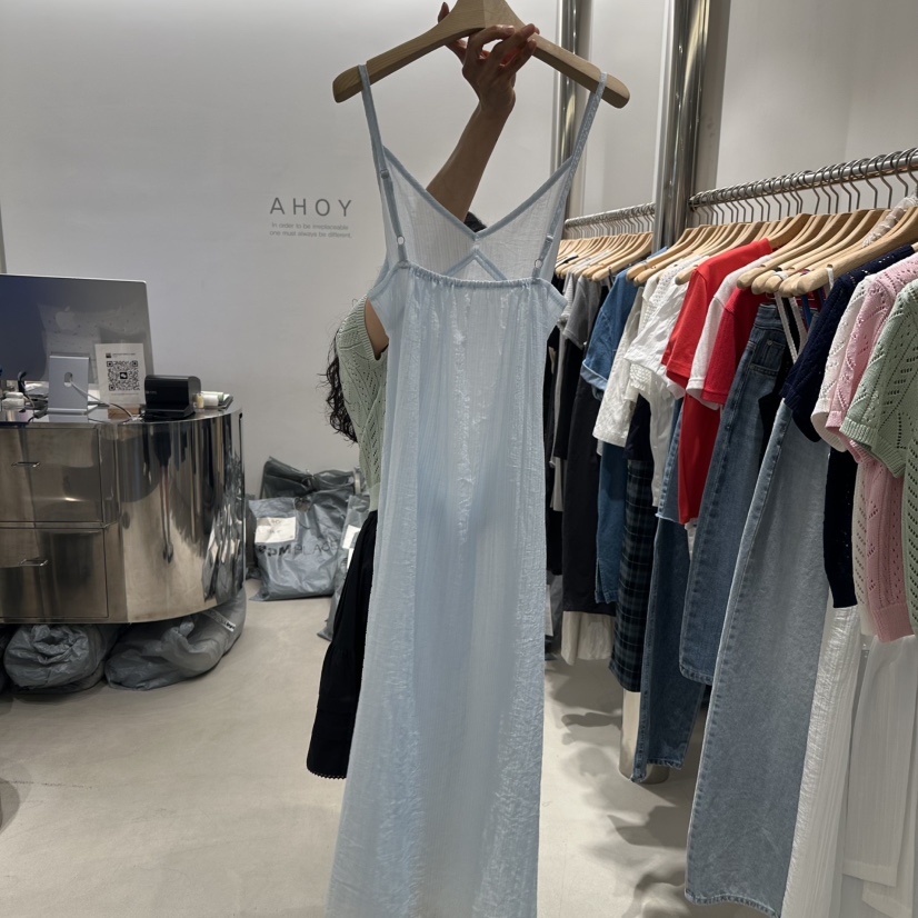 AHOY韓國直郵㊣東大門實拍女裝新品25春夏休閑時尚推薦連衣裙AHOY連衣裙