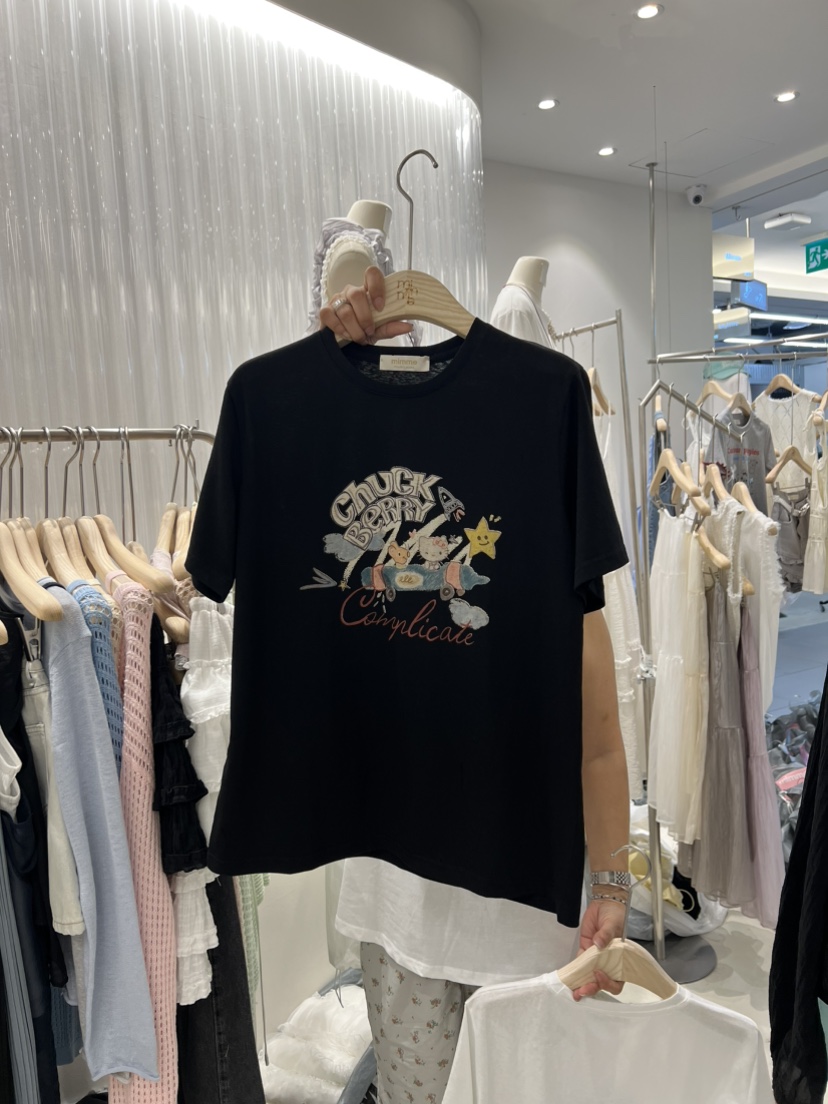 MIMME韓國㊣直郵東大門代購女裝新款休閑推薦人氣時尚25春夏T恤MIMMET恤圖色2