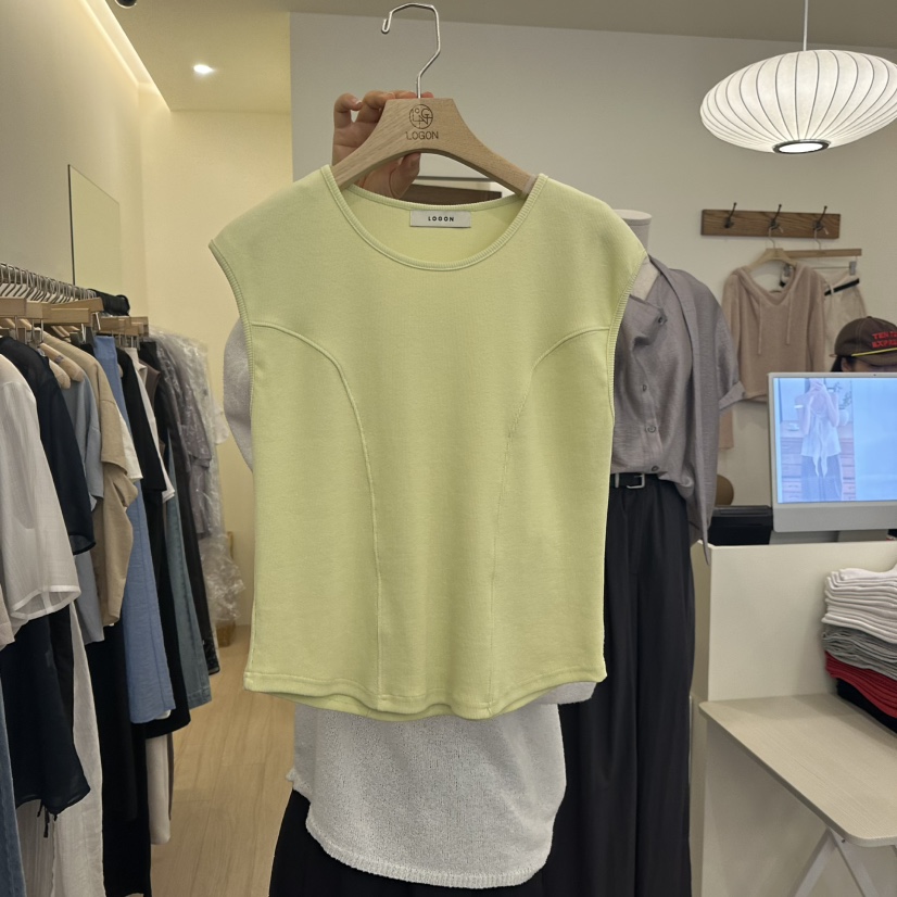 LOGON韓國直郵㊣東大門實拍女裝新品時尚熱賣休閑人氣吊帶背心LOGON吊帶/背心圖色1