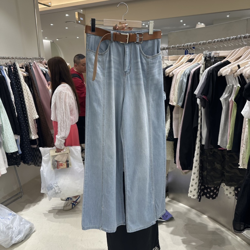 BENE直郵韓國代購㊣女裝新品人氣25春夏時尚牛仔褲不含腰帶BENE牛仔褲