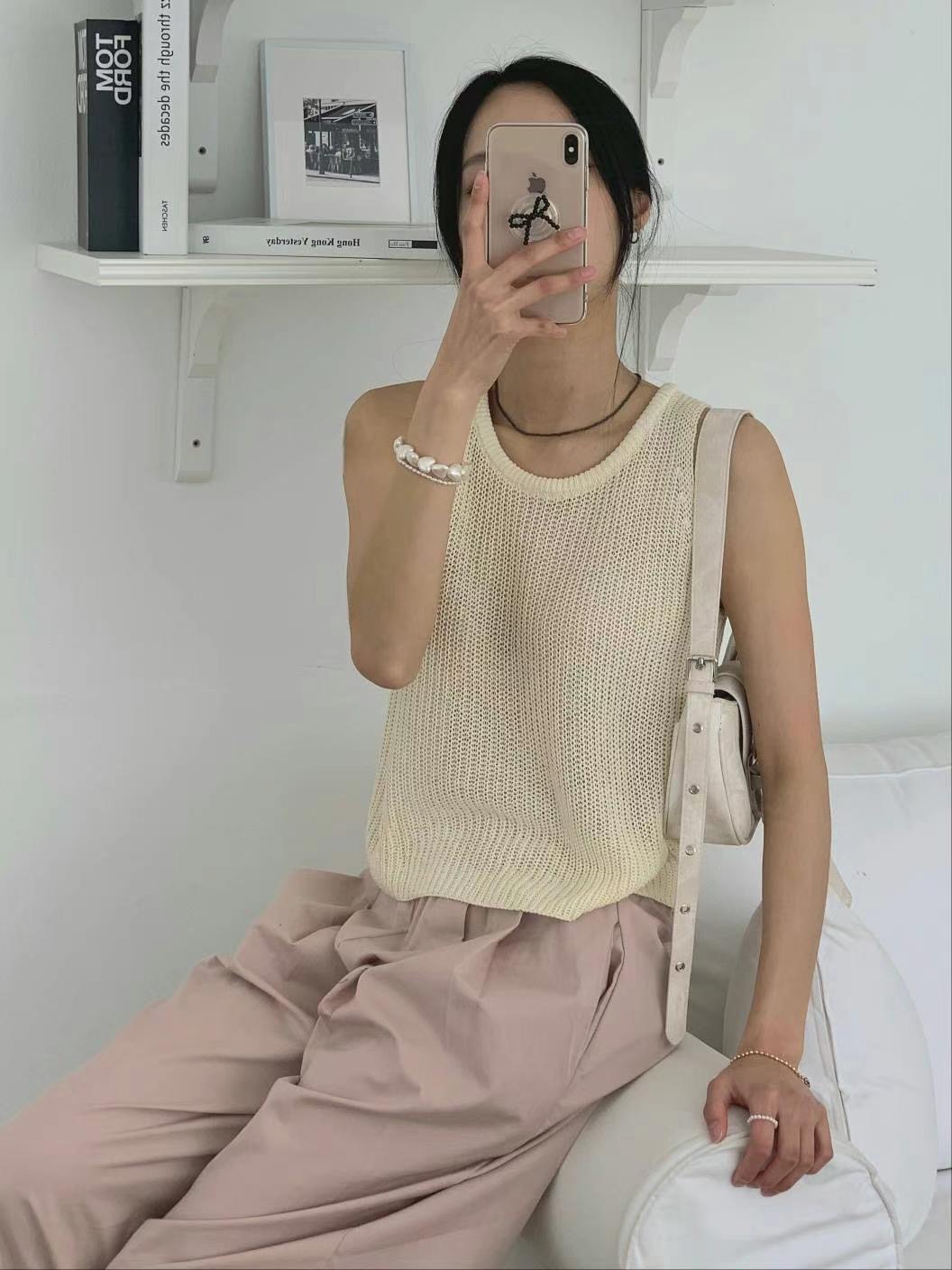THEMAIN韓國直郵㊣東大門實拍女裝新款休閑推薦25春夏針織衫THEMAIN針織衫圖色2