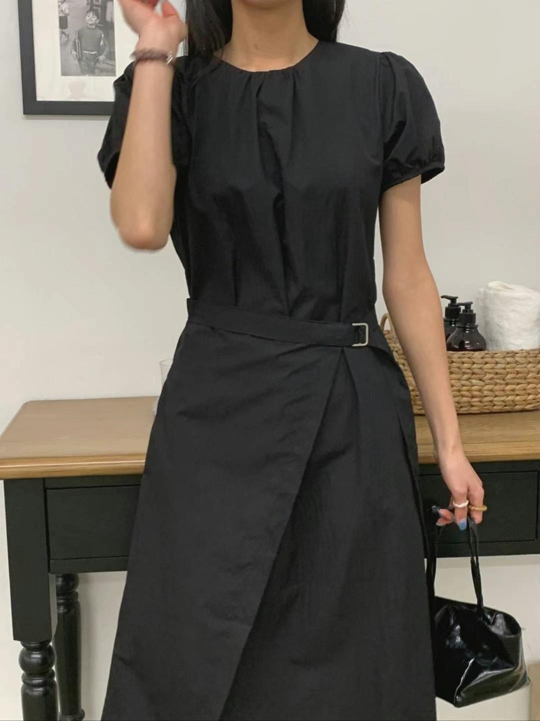 THEMAIN韓國直郵㊣東大門實拍女裝新品推薦熱賣連衣裙含腰帶THEMAIN連衣裙