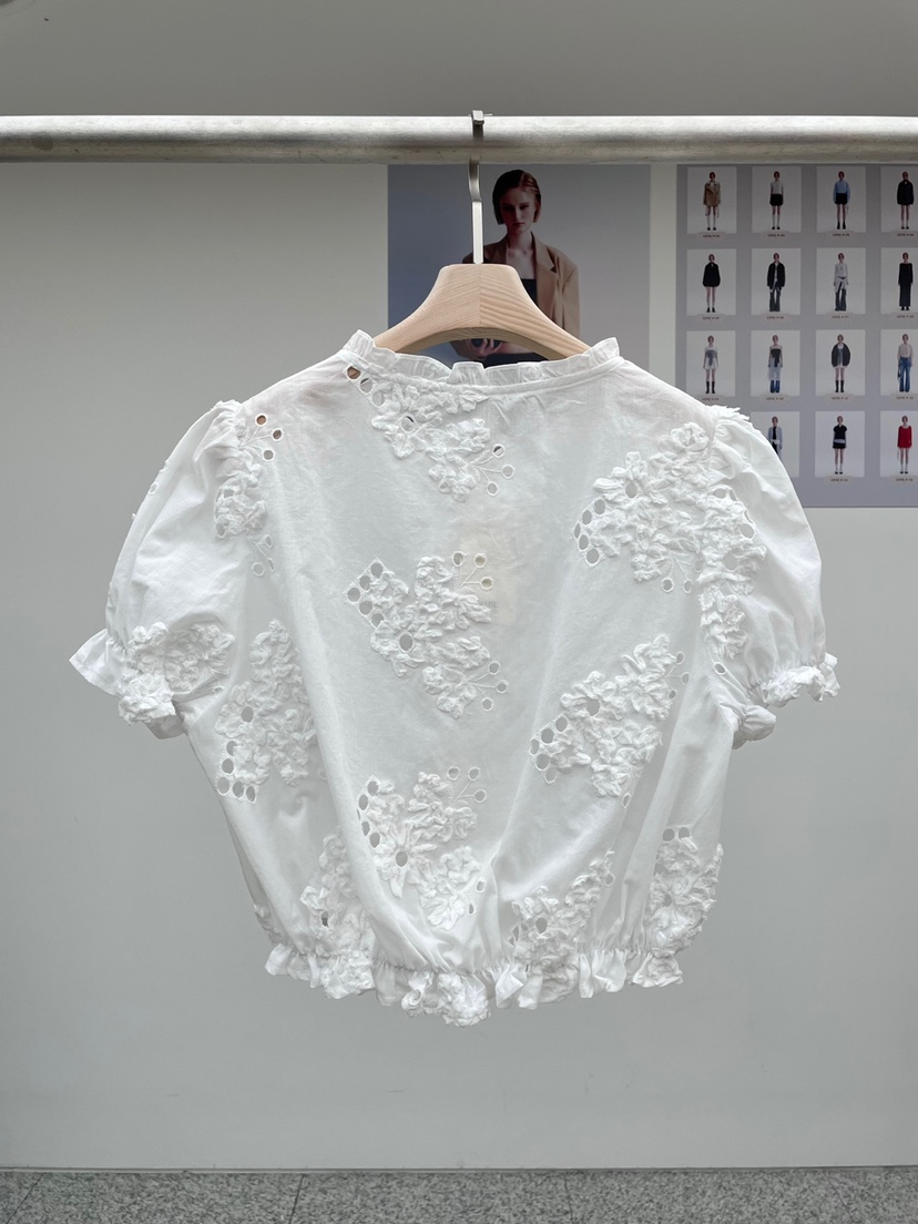 MADE-P直郵韓國代購㊣女裝新品推薦休閑25春夏人氣襯衫蕾絲衫MADE-P襯衫/蕾絲衫