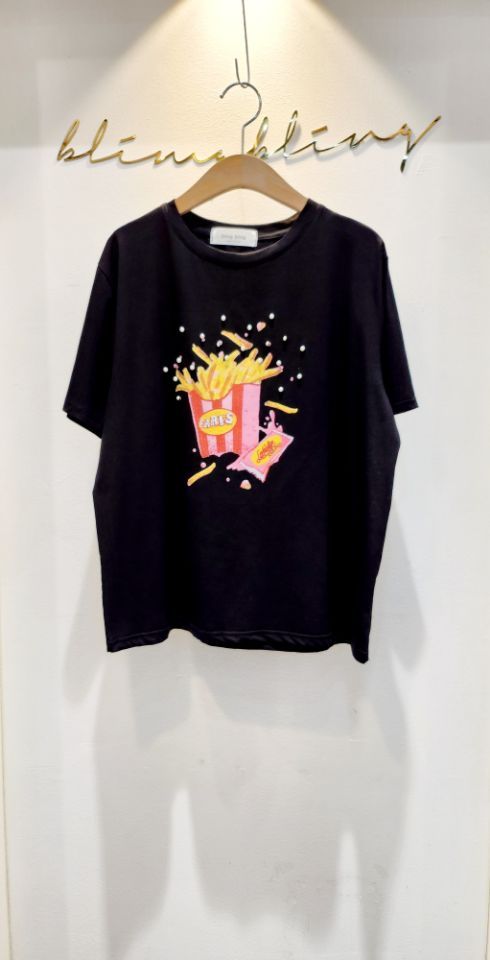 BLING BLING-S韓國直郵㊣東大門實拍女裝新品25春夏推薦T恤BLING BLING-ST恤圖色2