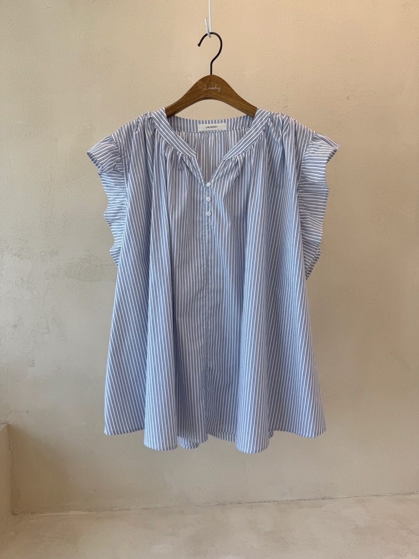LAUNDRY韓國直郵㊣女裝新款時尚推薦25春夏襯衫蕾絲衫荷葉邊紐扣LAUNDRY襯衫/蕾絲衫圖色1