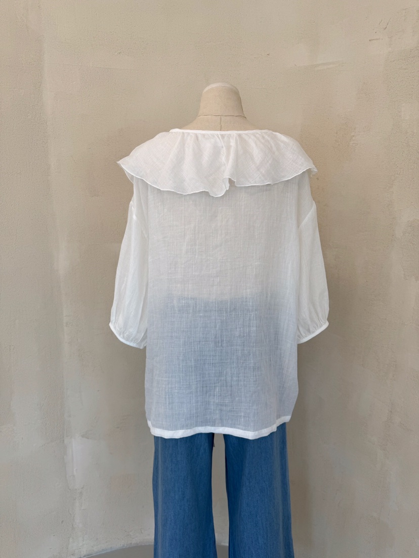 LAUNDRY韓國㊣直郵東大門代購女裝新品人氣25春夏襯衫蕾絲衫LAUNDRY襯衫/蕾絲衫