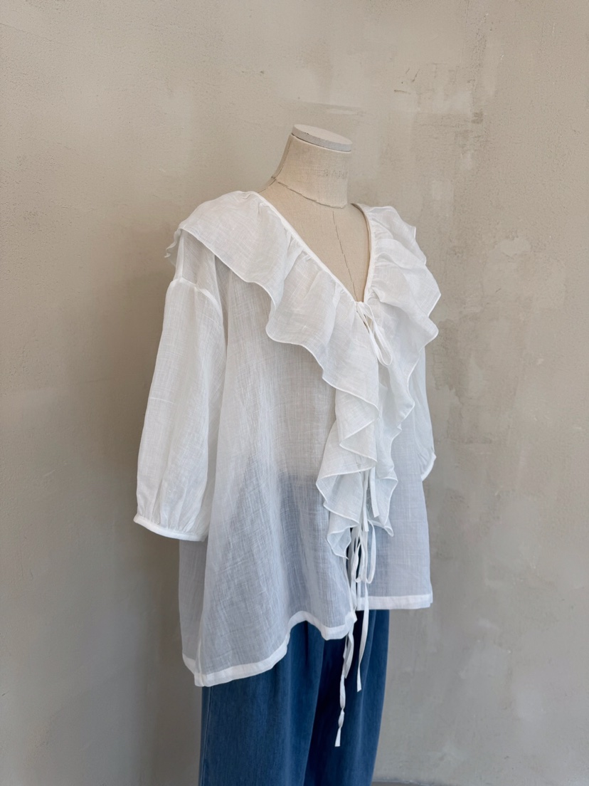 LAUNDRY韓國㊣直郵東大門代購女裝新品人氣25春夏襯衫蕾絲衫LAUNDRY襯衫/蕾絲衫