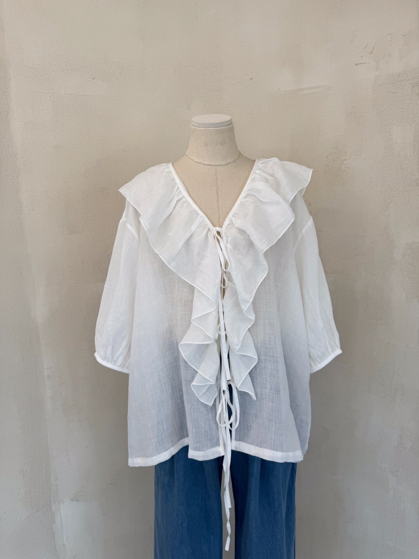 LAUNDRY韓國㊣直郵東大門代購女裝新品人氣25春夏襯衫蕾絲衫LAUNDRY襯衫/蕾絲衫