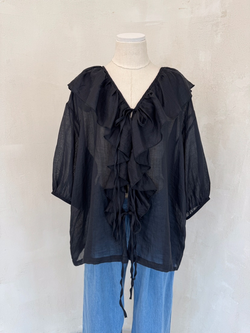 LAUNDRY韓國㊣直郵東大門代購女裝新品人氣25春夏襯衫蕾絲衫LAUNDRY襯衫/蕾絲衫圖色2