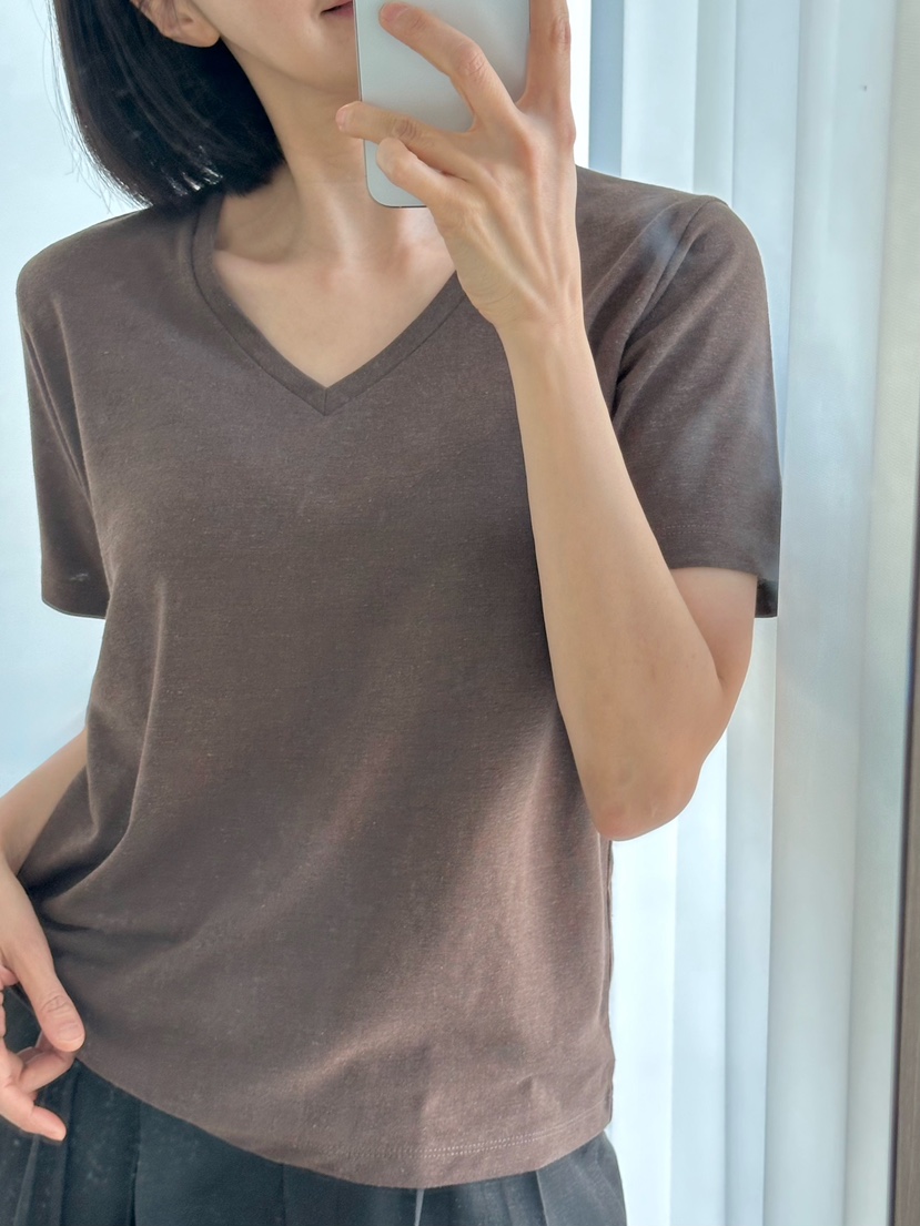 HEIZE韓國㊣直郵東大門代購女裝新款推薦25春夏人氣T恤亞麻HEIZET恤