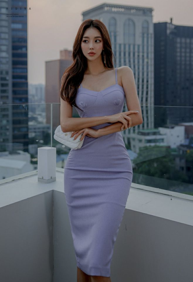HIGH HEELS韓國直郵㊣女裝新品人氣推薦25春夏休閑連衣裙緊身HIGH HEELS連衣裙