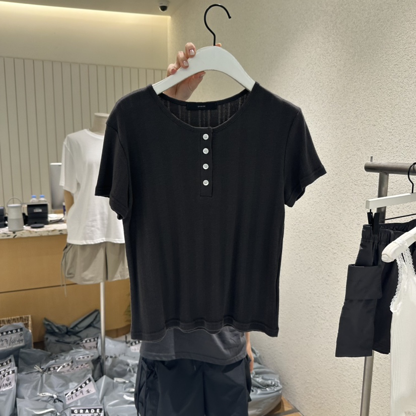 GRADE韓國㊣直郵東大門代購女裝新品人氣時尚25春夏熱賣T恤GRADET恤圖色3