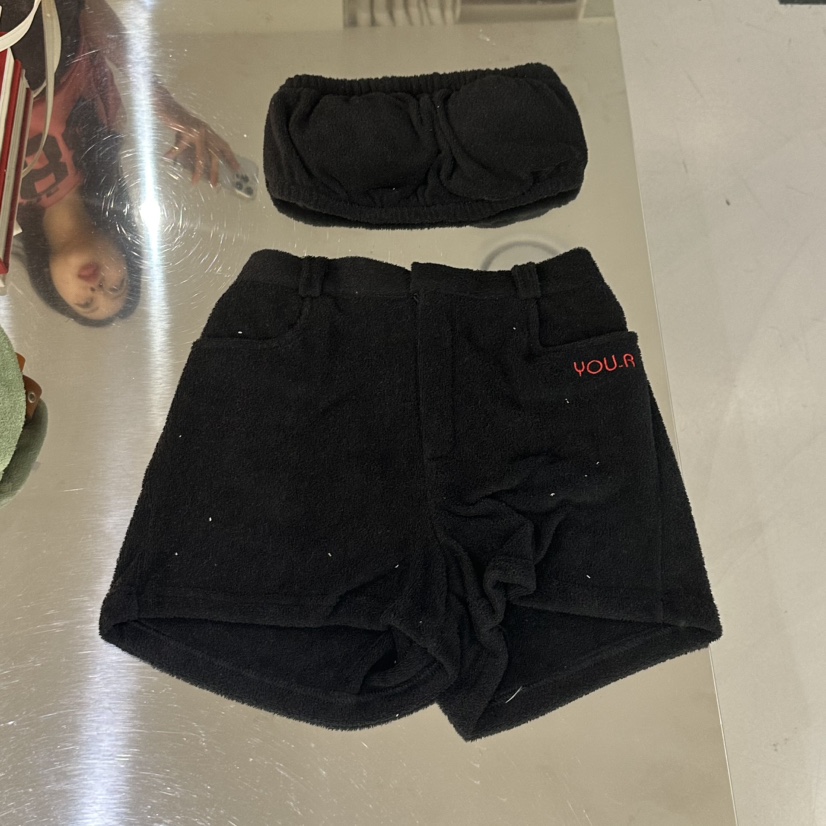 VAULT直郵韓國代購㊣女裝新品推薦休閑熱賣套裝毛圈布兩件套VAULT套裝圖色2