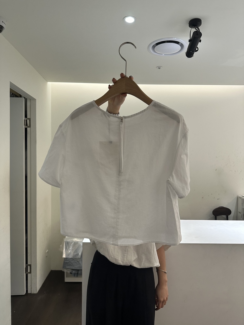 YOUR-P韓國直郵㊣東大門實拍女裝新品25春夏休閑襯衫蕾絲衫YOUR-P襯衫/蕾絲衫