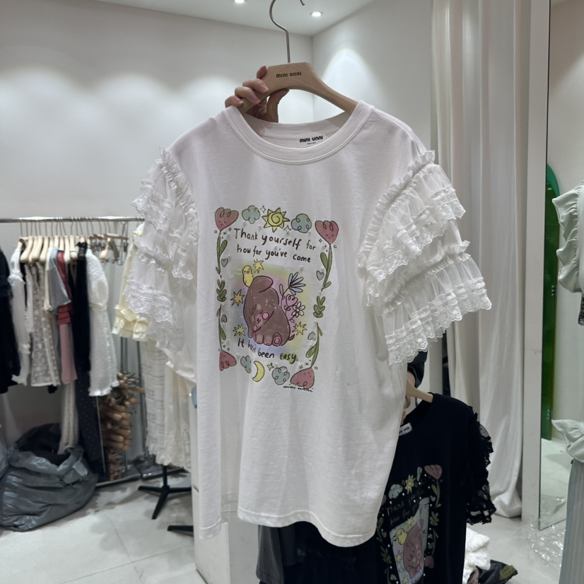 MINI UNNI韓國直郵㊣東大門實拍女裝新款熱賣人氣25春夏T恤MINI UNNIT恤圖色2