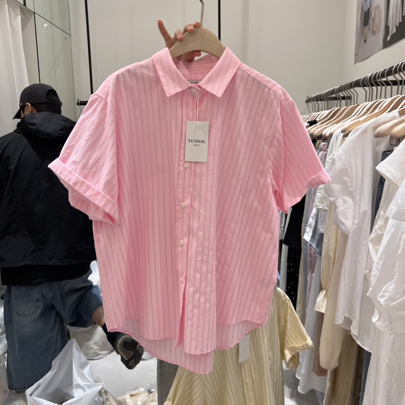 YUNBAL韓國直郵㊣東大門實拍女裝新品時尚推薦25春夏襯衫蕾絲衫YUNBAL襯衫/蕾絲衫圖色3