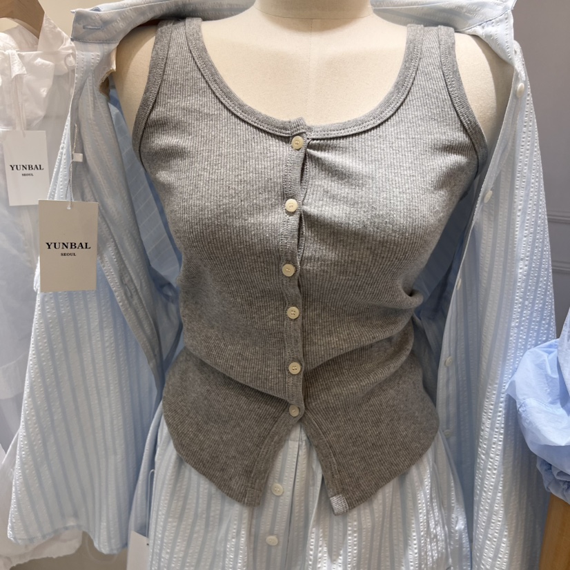 YUNBAL韓國㊣直郵東大門代購女裝新品人氣休閑時尚吊帶背心YUNBAL吊帶/背心圖色4