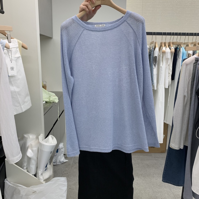 AND THE韓國㊣直郵東大門代購女裝新款熱賣人氣休閑長袖T恤AND THE長袖T恤圖色4