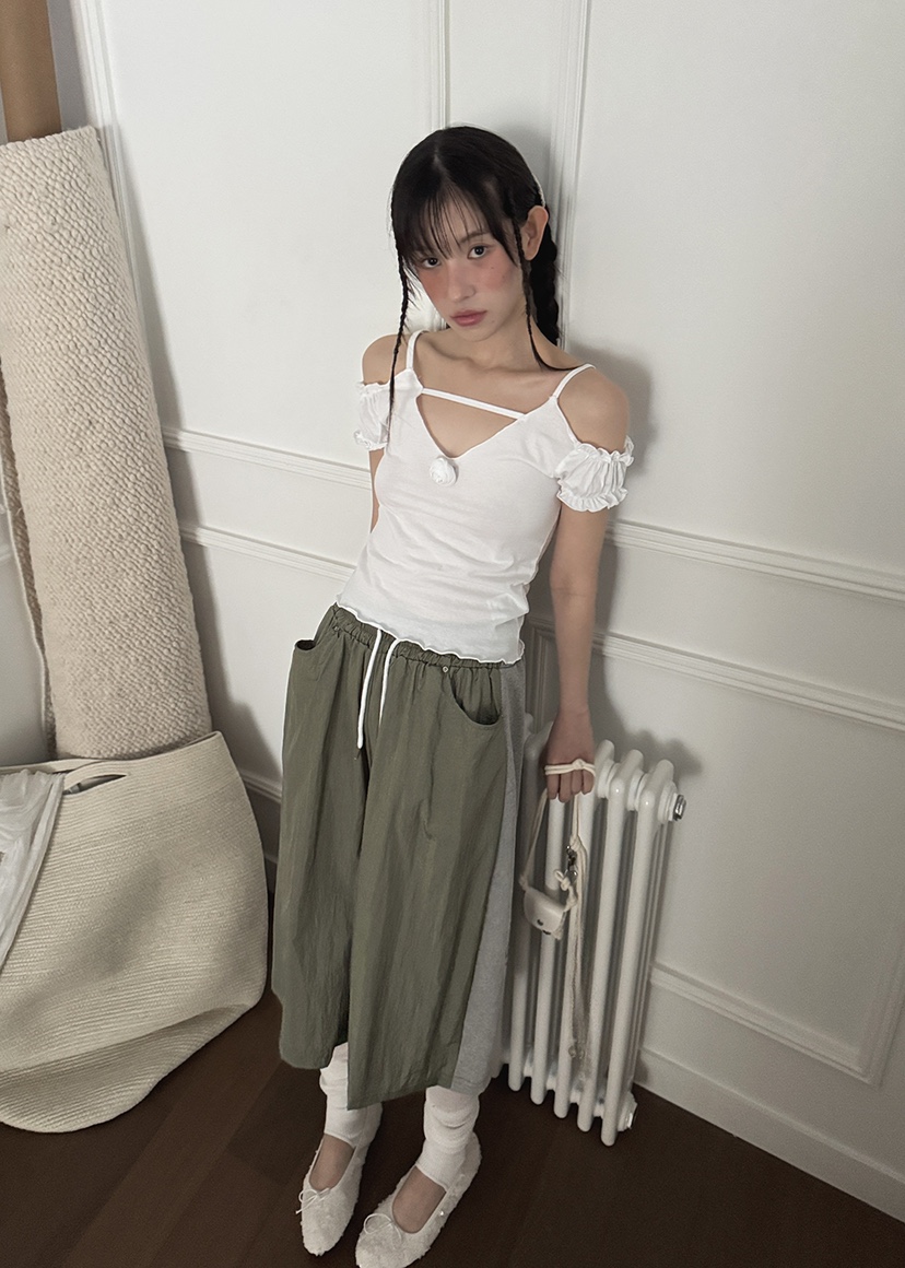 CLODE直郵韓國代購㊣女裝新款25春夏時尚人氣休閑短褲含腰包CLODE短褲