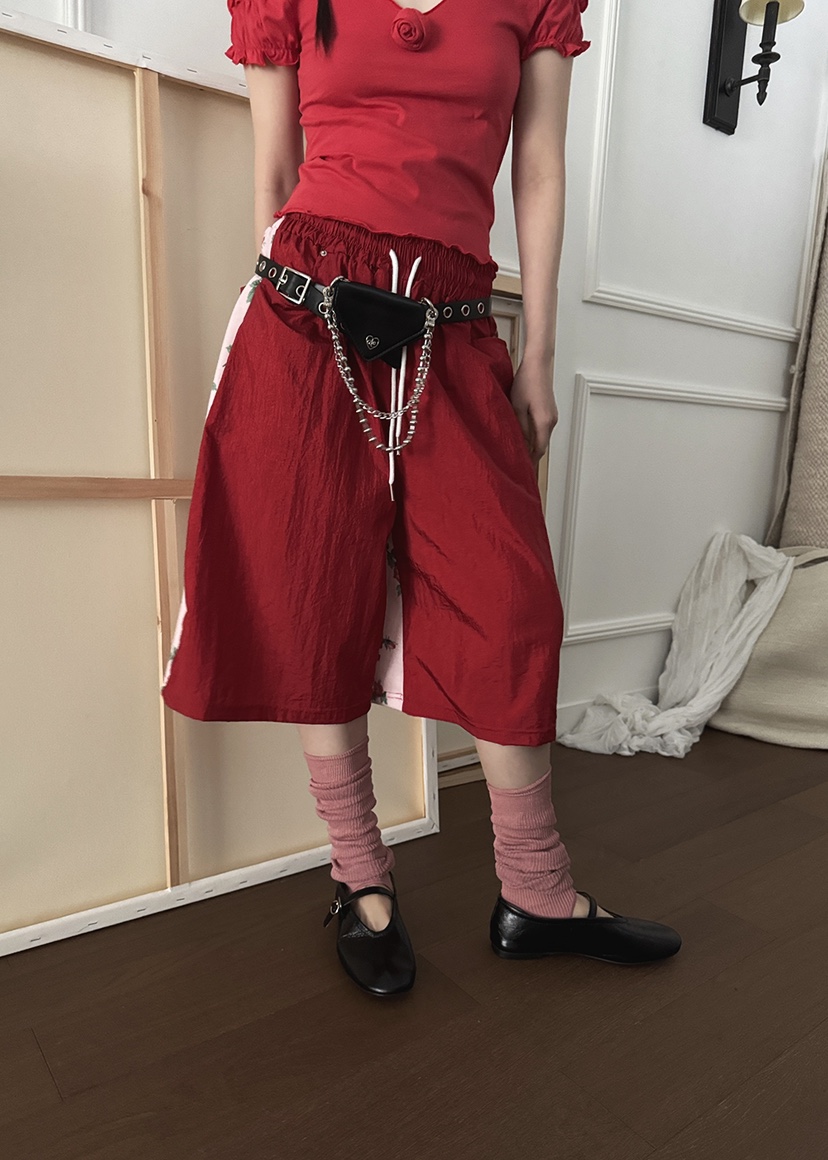 CLODE直郵韓國代購㊣女裝新款25春夏時尚人氣休閑短褲含腰包CLODE短褲