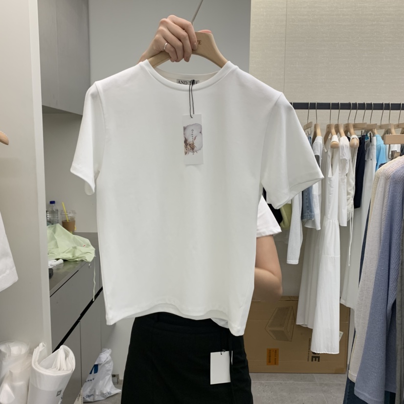 AND THE韓國直郵㊣女裝新品熱賣休閑人氣推薦時尚25春夏T恤AND THET恤圖色2