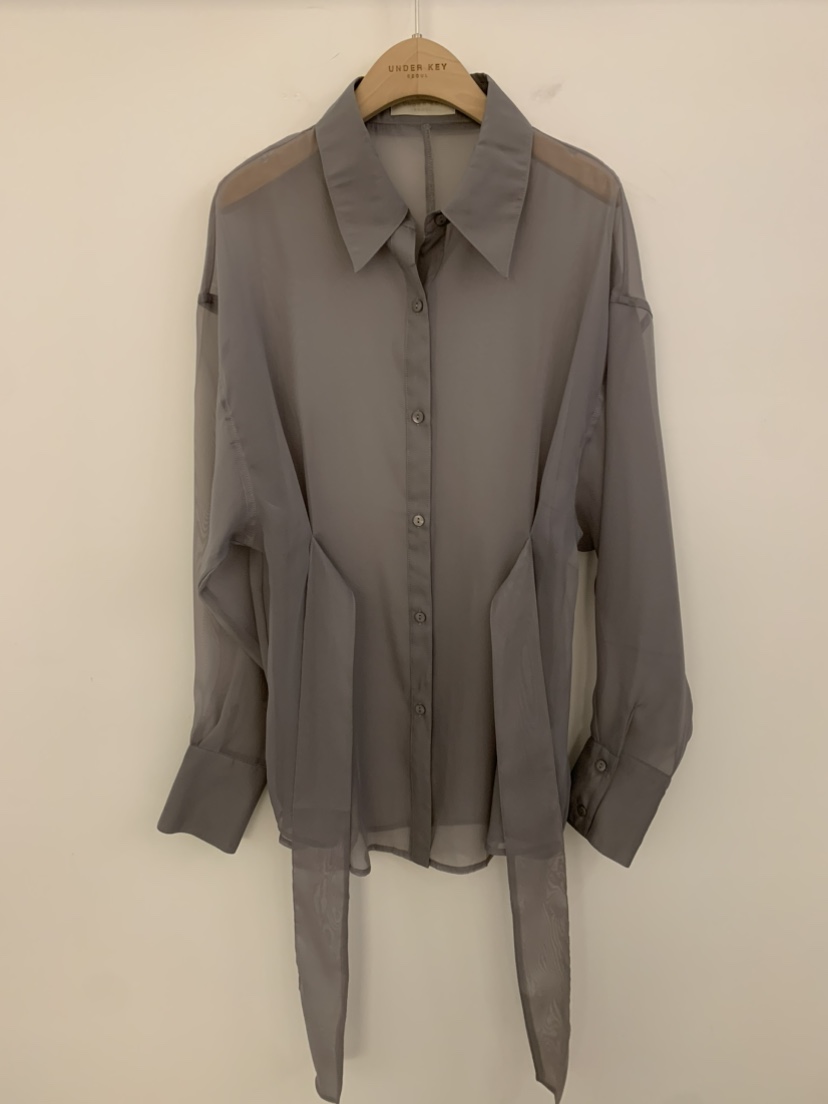 UNDER KEY韓國㊣直郵東大門代購女裝新品25春夏襯衫蕾絲衫UNDER KEY襯衫/蕾絲衫