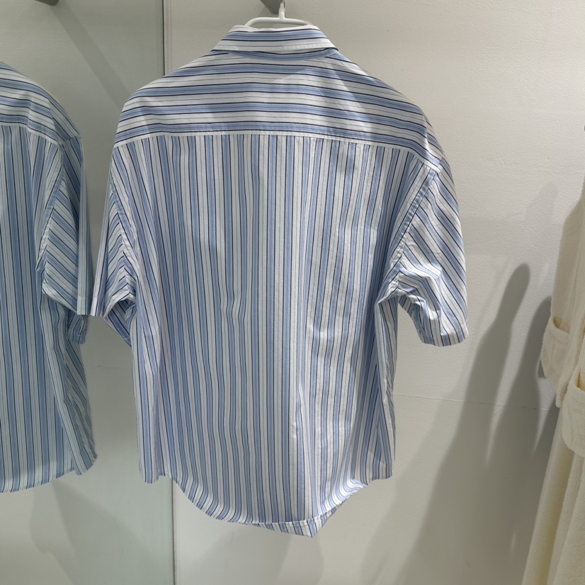 MARAN-P韓國㊣直郵東大門代購女裝新款25春夏襯衫蕾絲衫條紋MARAN襯衫/蕾絲衫