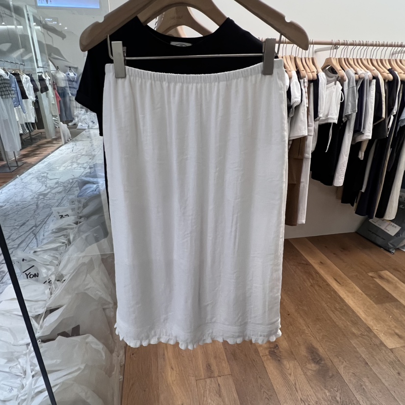 THE ABLE直郵韓國代購㊣女裝新品休閑25春夏半身裙中短裙荷葉邊THE ABLE/TA半身裙/中短裙