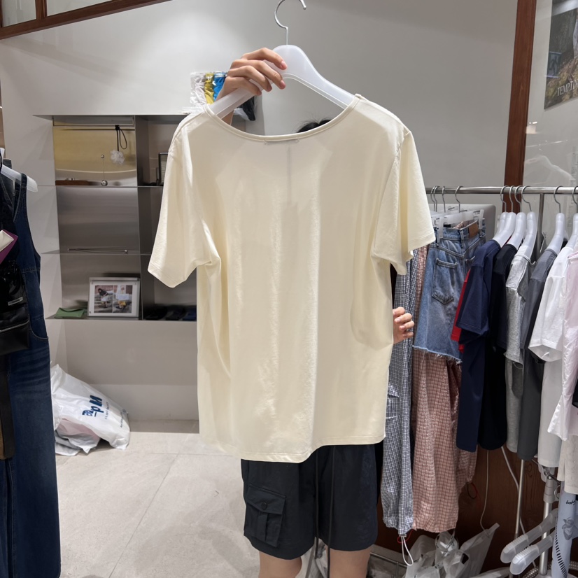 TEMPTING直郵韓國代購㊣女裝新品推薦休閑25春夏時尚T恤絲綢TEMPTINGT恤