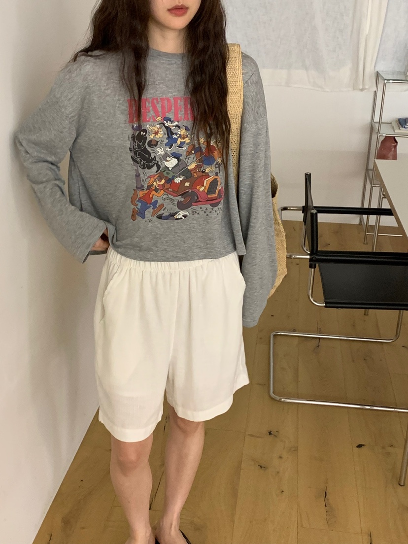 RIVER RAIN韓國直郵㊣女裝新款休閑熱賣25春夏時尚長袖T恤RIVER RAIN長袖T恤
