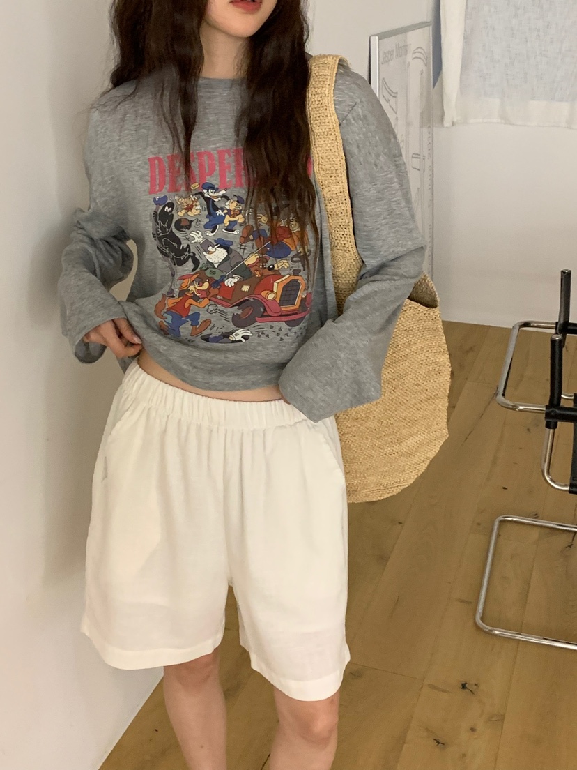 RIVER RAIN韓國直郵㊣女裝新款休閑熱賣25春夏時尚長袖T恤RIVER RAIN長袖T恤