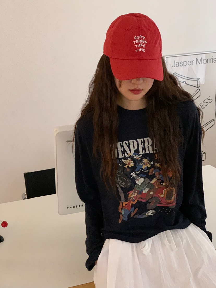 RIVER RAIN韓國直郵㊣女裝新款休閑熱賣25春夏時尚長袖T恤RIVER RAIN長袖T恤
