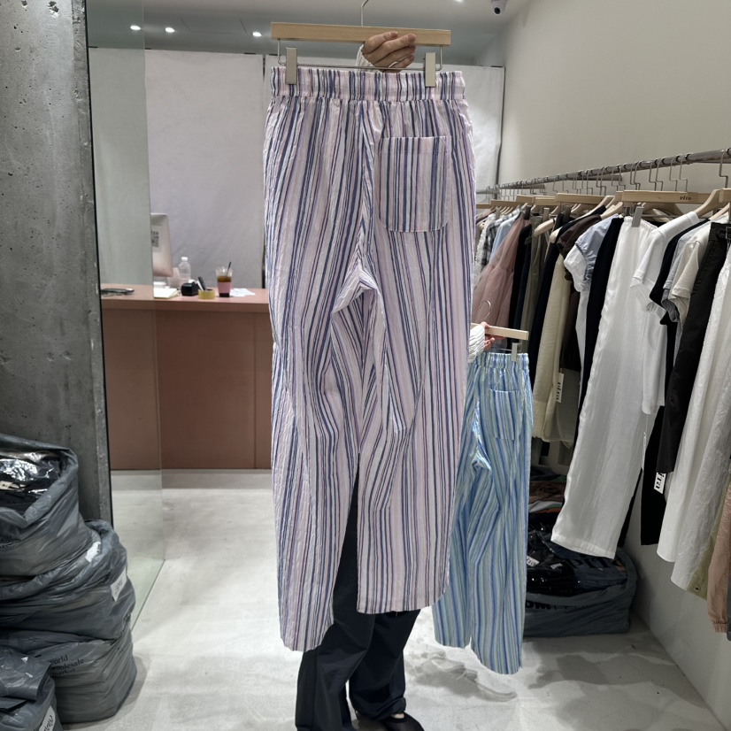 PITA韓國直郵㊣東大門實拍女裝新品推薦時尚人氣休閑褲條紋THE VERLIN/piTa休閑褲