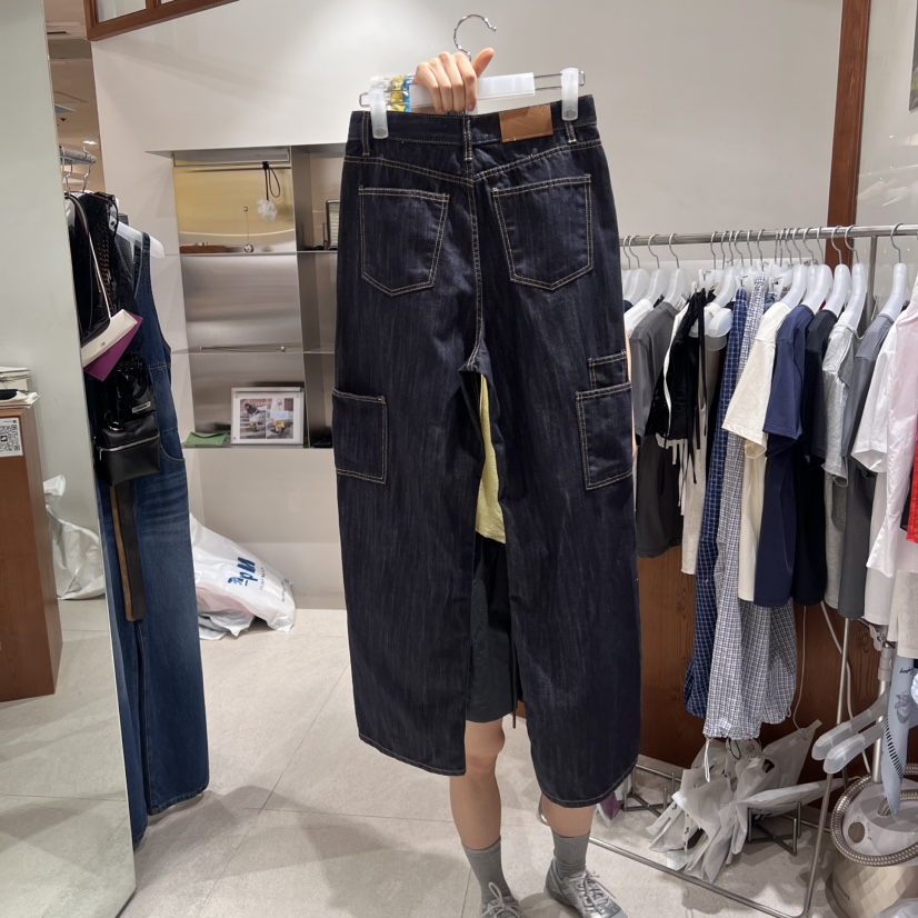 TEMPTING韓國直郵㊣東大門實拍女裝新款推薦熱賣25春夏牛仔褲TEMPTING牛仔褲