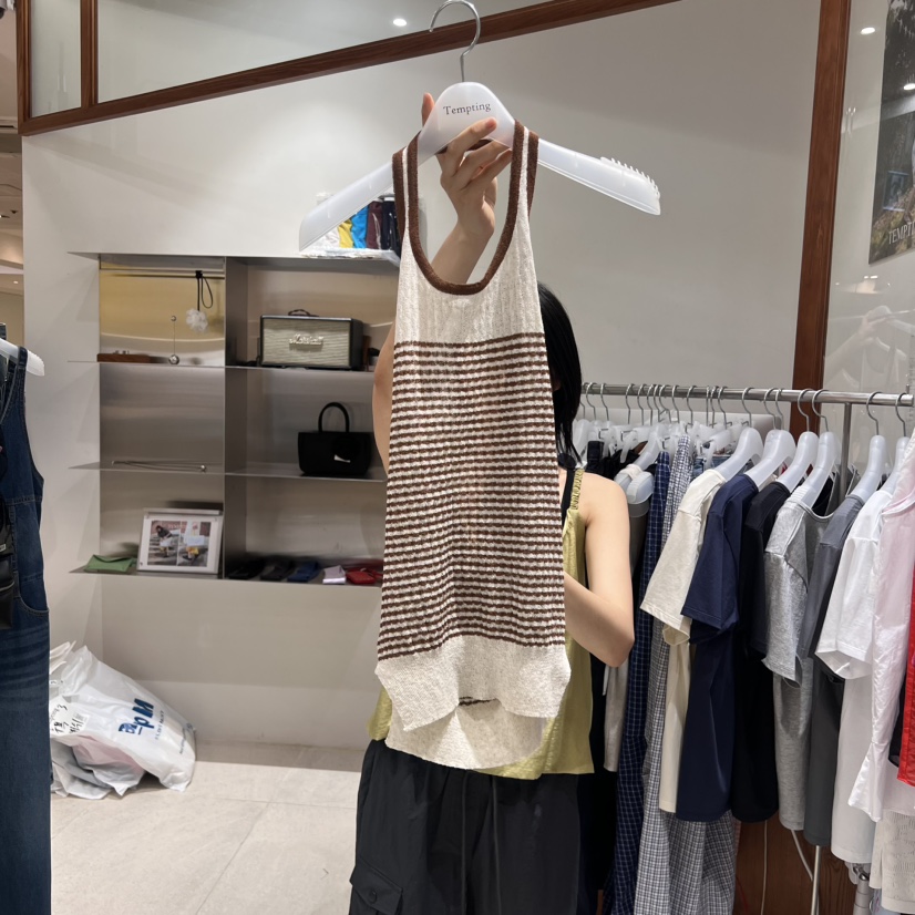 TEMPTING韓國㊣直郵東大門代購女裝新款25春夏時尚吊帶背心TEMPTING吊帶/背心圖色2