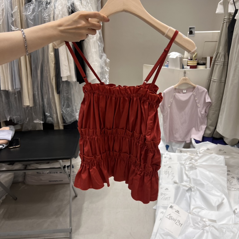 FRE直郵韓國代購㊣女裝新品人氣時尚推薦休閑25春夏吊帶背心FRE吊帶/背心