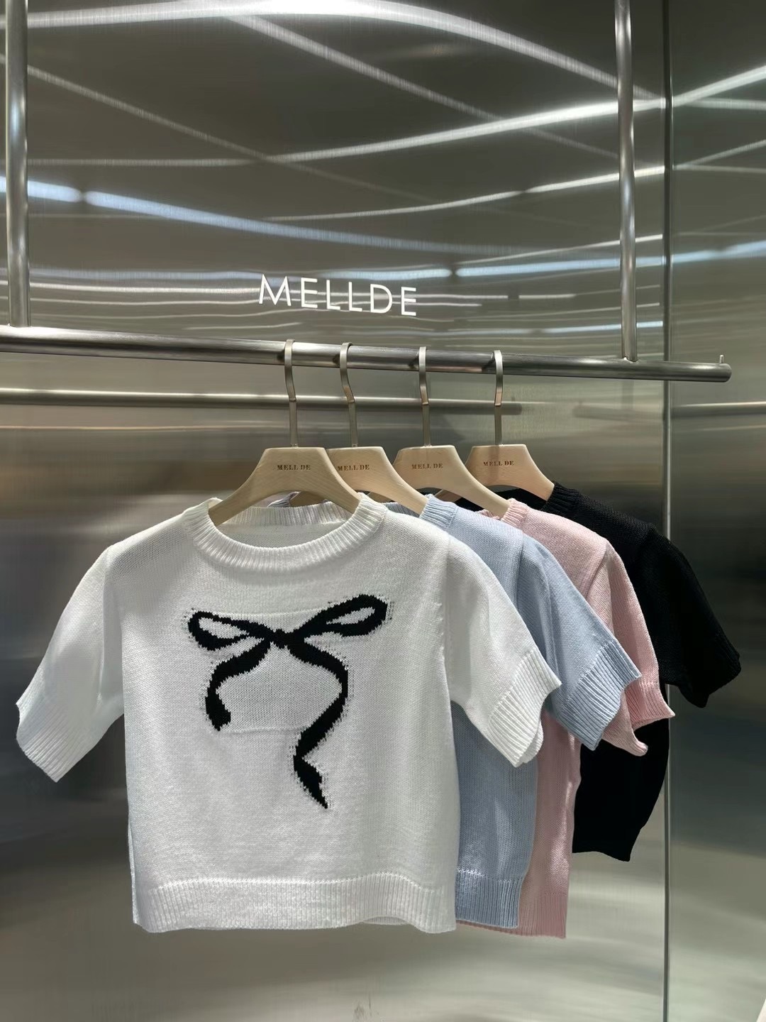 MELLDE韓國直郵女士新品人氣時尚職業25春夏休閑真品針織衫MELLDE針織衫圖色3左三色