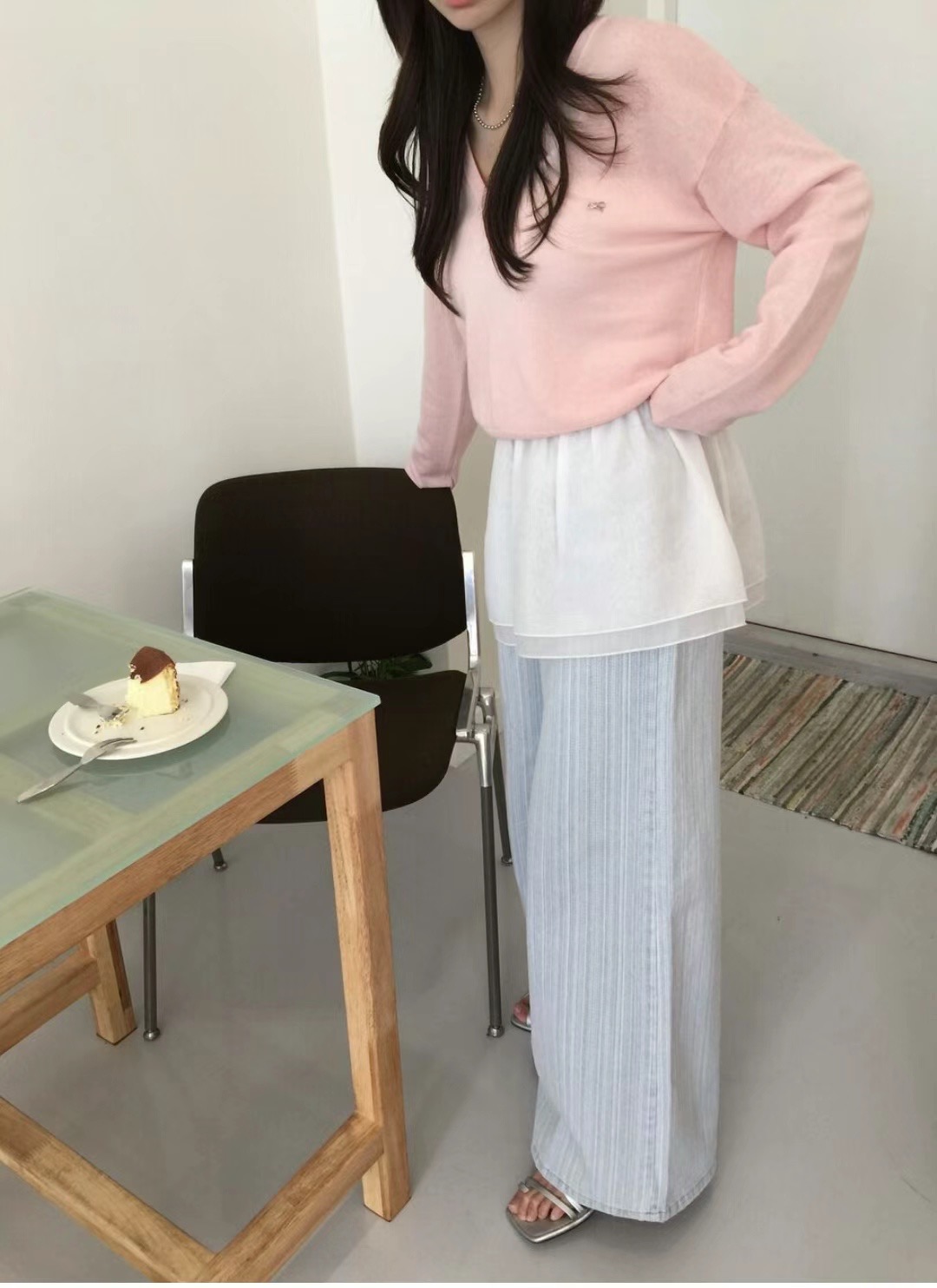 MELLDE東大門直郵女士新品人氣25春夏推薦休閑真品職業牛仔褲MELLDE牛仔褲