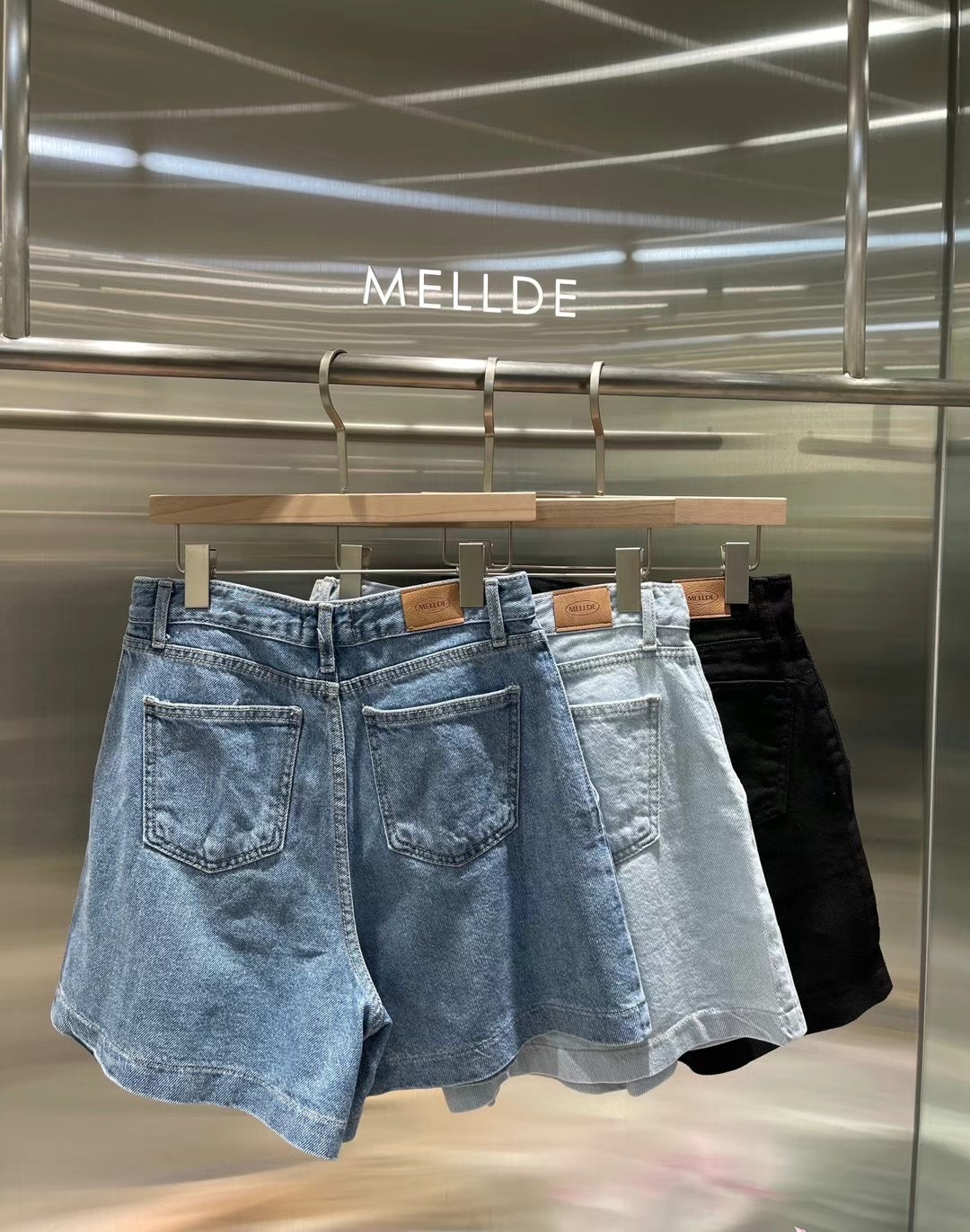 MELLDE韓國代購女士新品休閑人氣推薦真品職業短褲不含腰帶MELLDE短褲