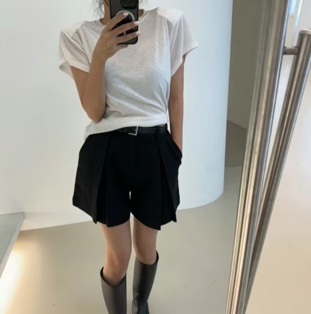 MELLDE韓國代購女士新品休閑人氣推薦真品職業短褲不含腰帶MELLDE短褲